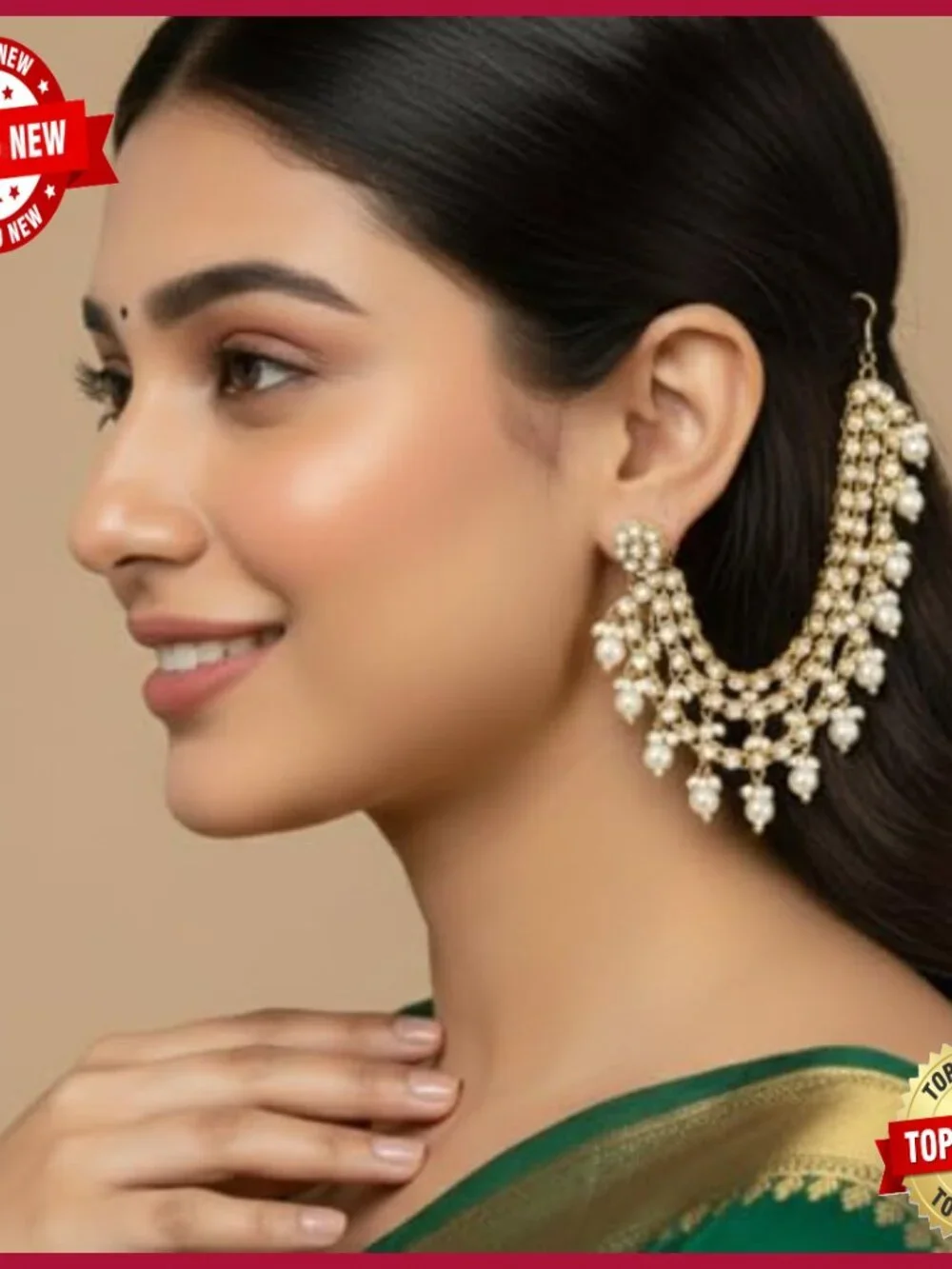 Gold Plated Alloy Drop Dangle Earrings Chain Fashion Jewelry Gift